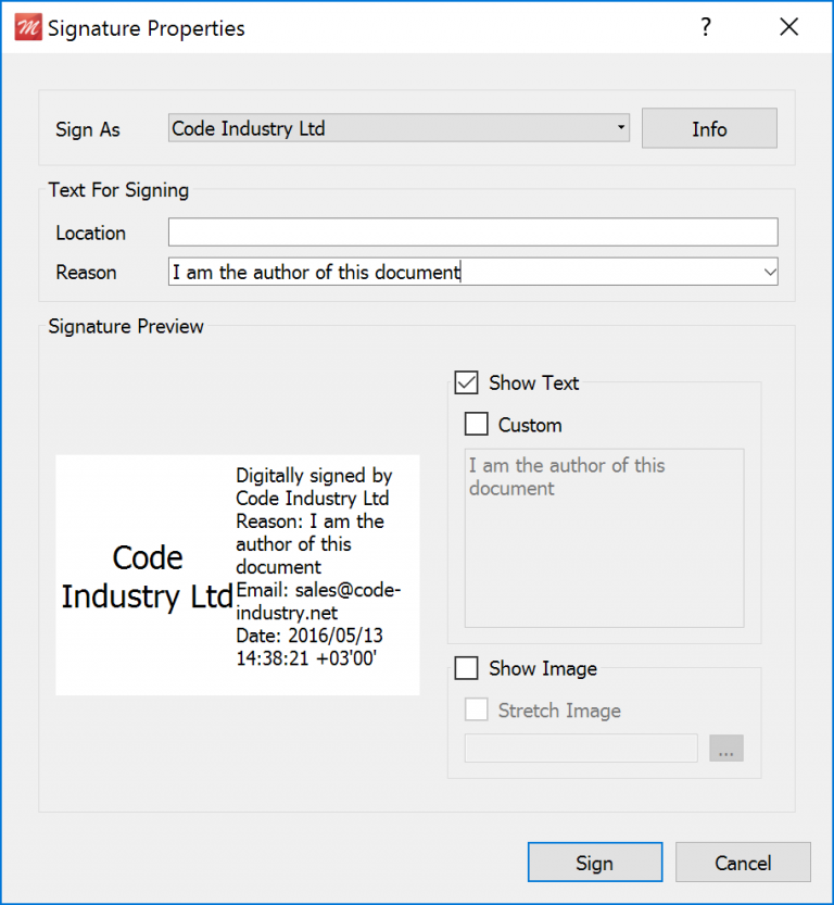 essentialpim edit signature code