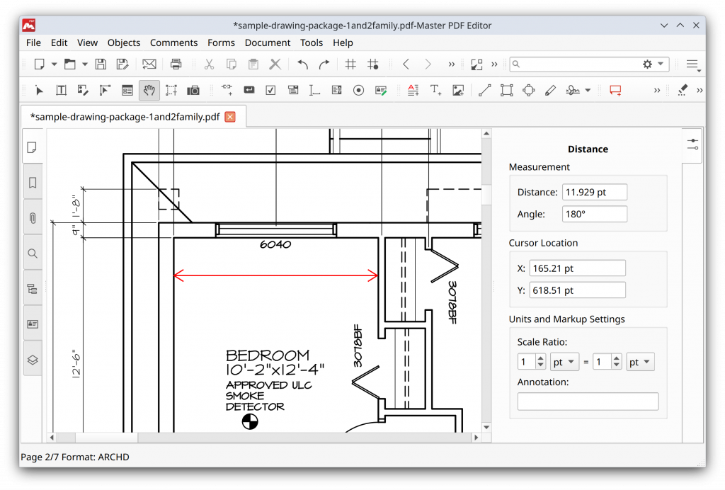 Measurement tools. PDF Files Commenting.
