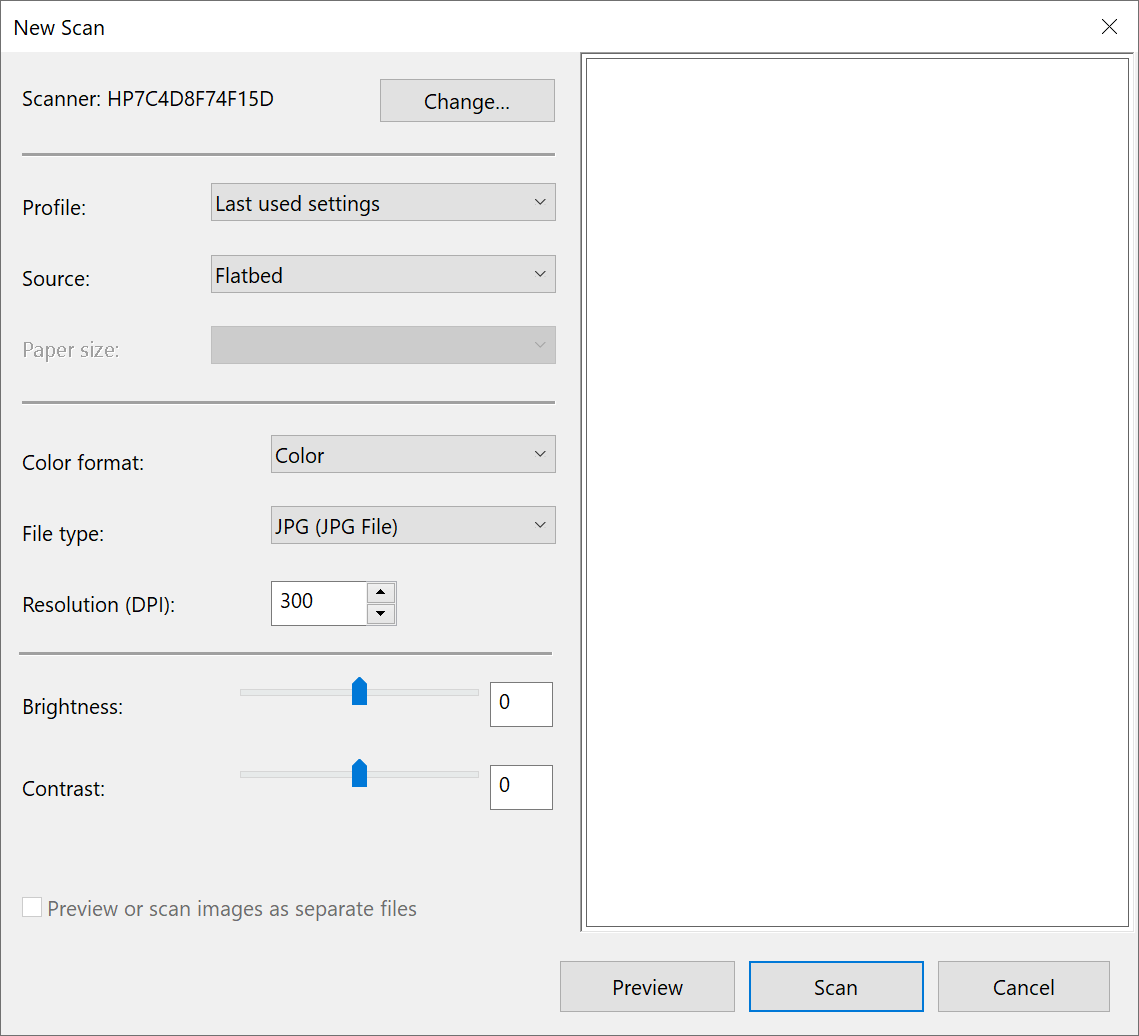 Scan settings in Master PDF Editor on Windows