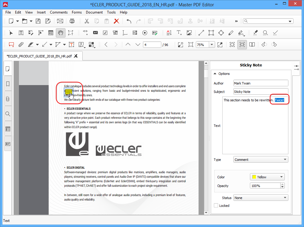 Comment Mark Up Pdf Files Master Pdf Editor