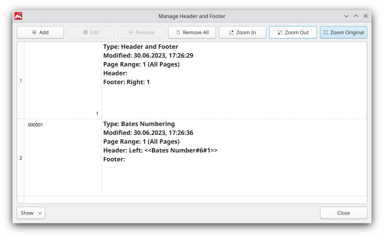 Add Headers and footers to PDFs | Master PDF Editor