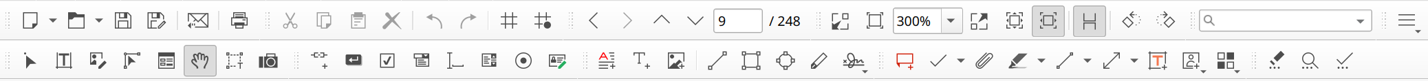 Toolbars in Master PDF Editor