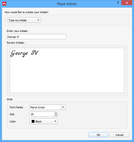 How to add Initials appearance in the Fill & Sign module? – PDF