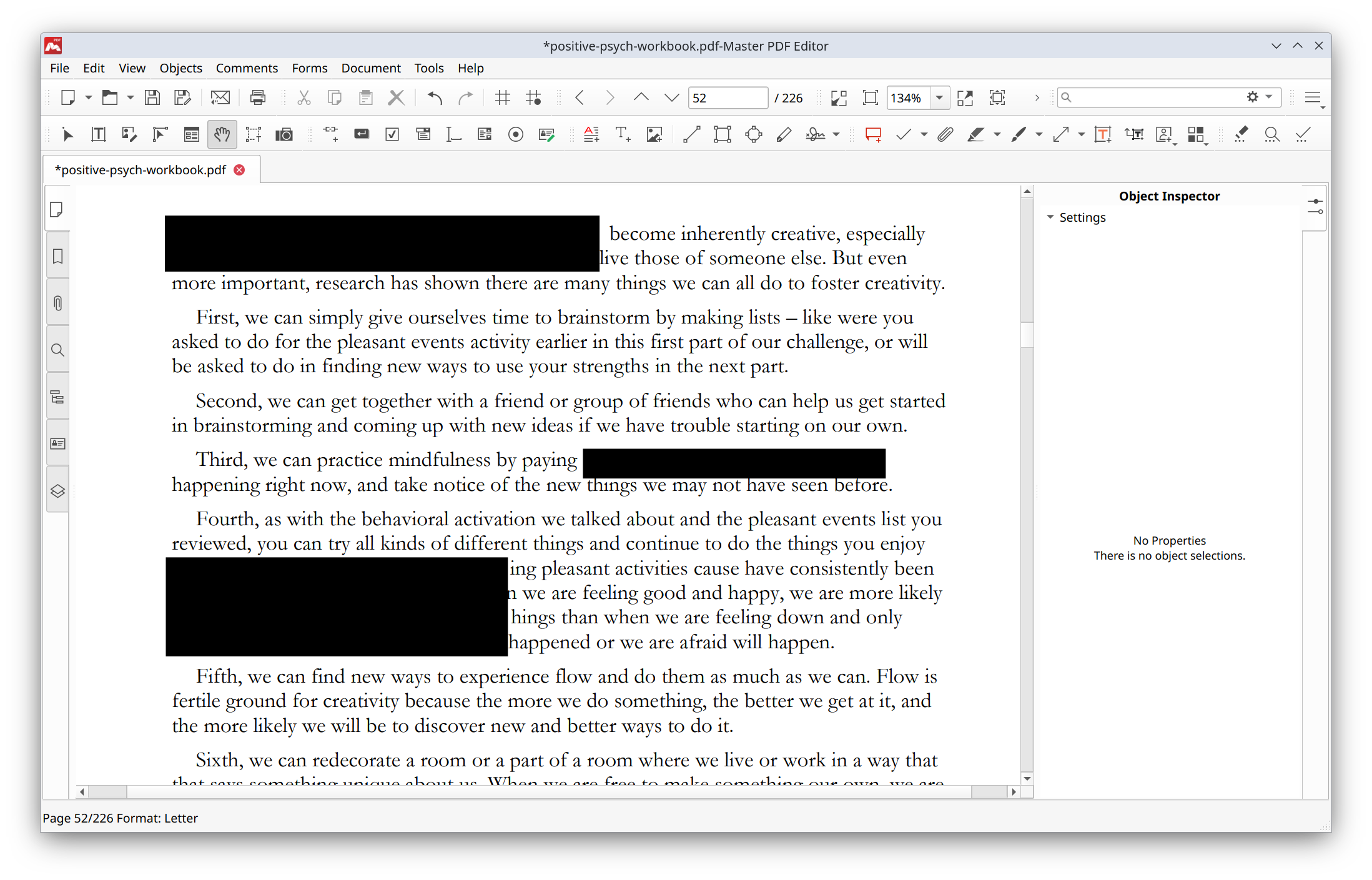 Apply Redactions in Master PDF Editor