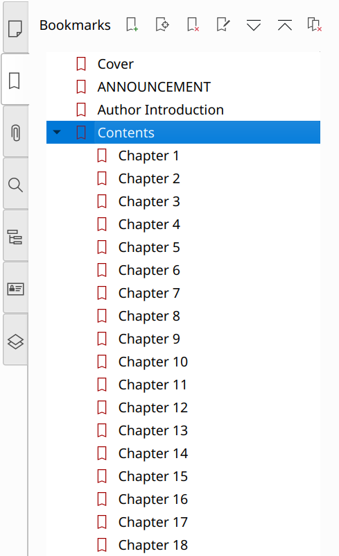 Navigating in the document using bookmarks in Master PDF Editor