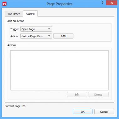Editing PDF page properties