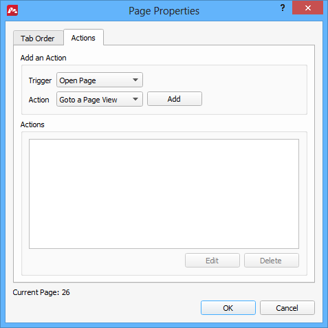 Assigning actions in PDF