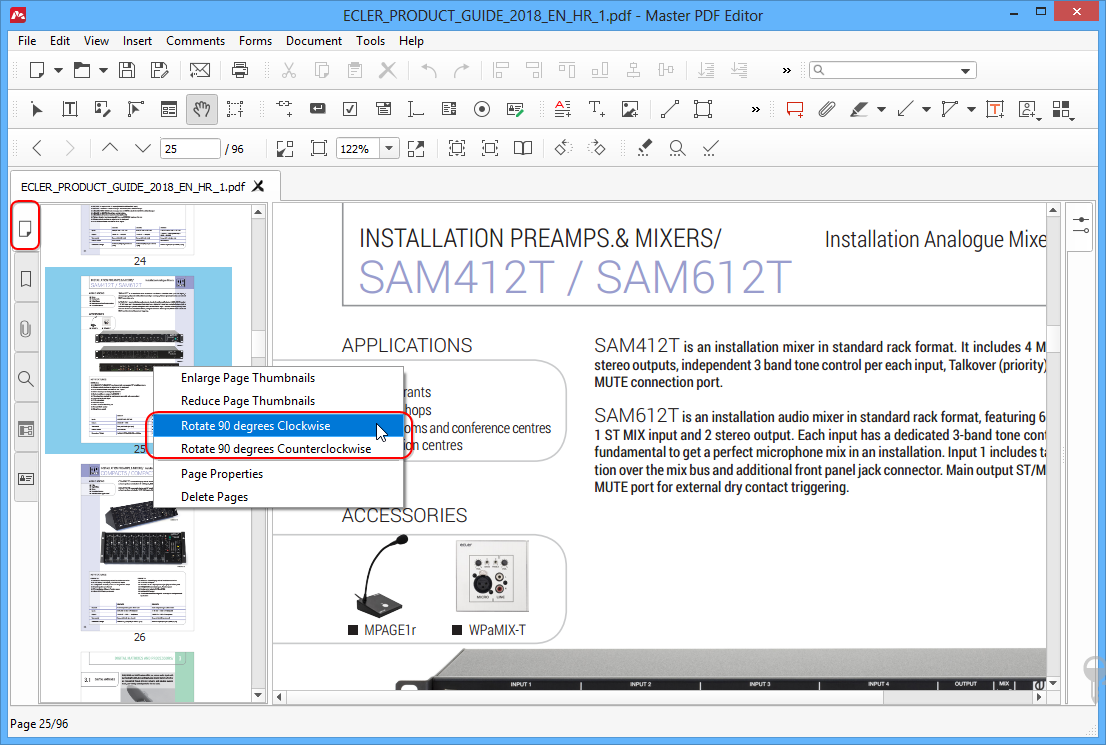 rotate pdf page in segments