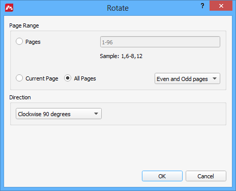 Rotate a PDF page