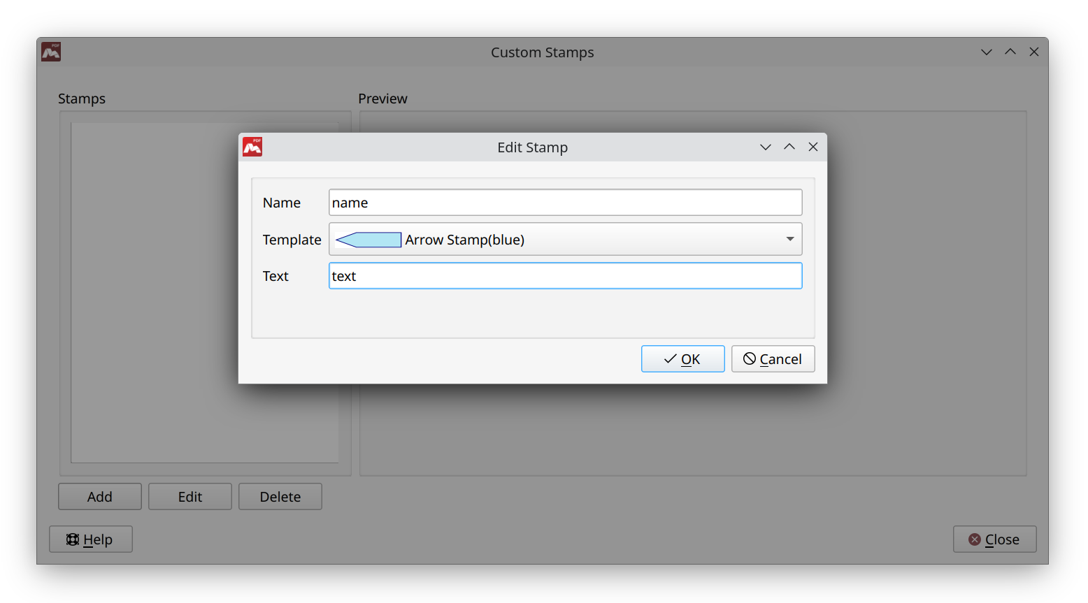Adding a custom stamp in Master PDF Editor