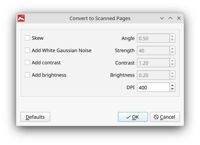 Convert to Scanned Pages in Master PDF Editor
