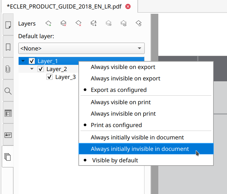 Layer visibility when opening a document