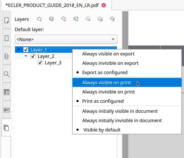 Printing layers in Master PDF Editor