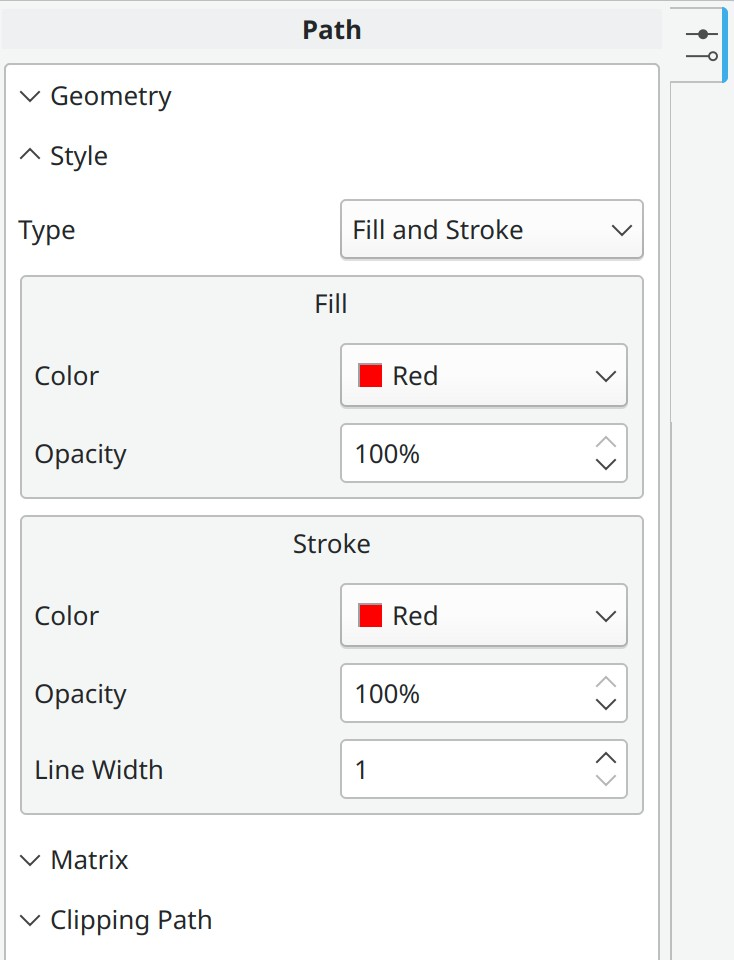 Style section in Object Inspector