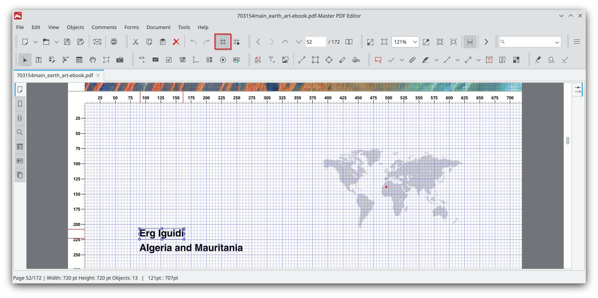 Displaying grid in Master PDF Editor