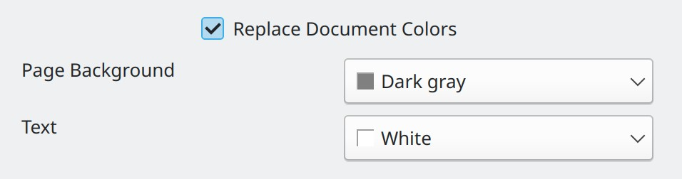 Color replacement options