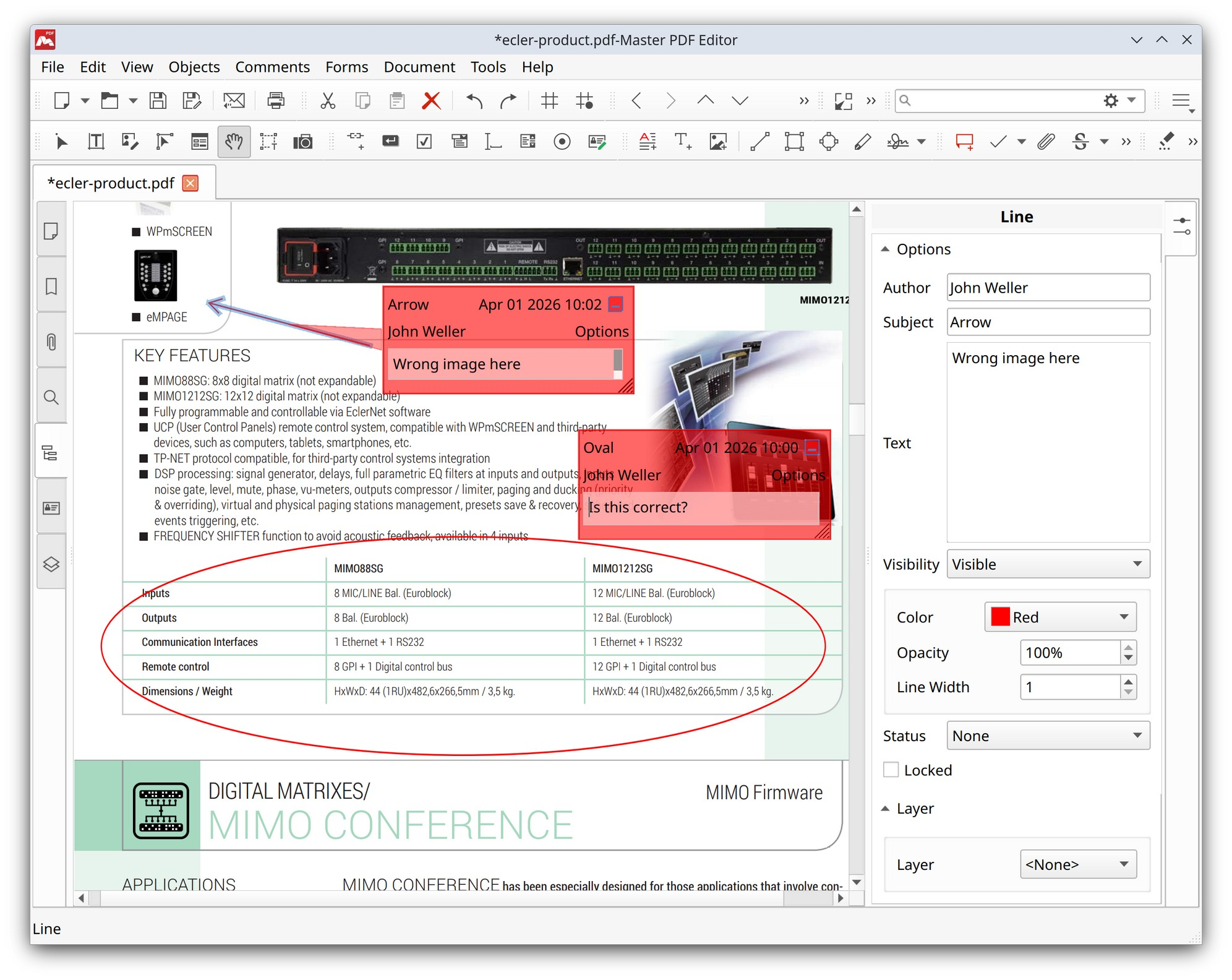 Drawing tools in Master PDF Editor