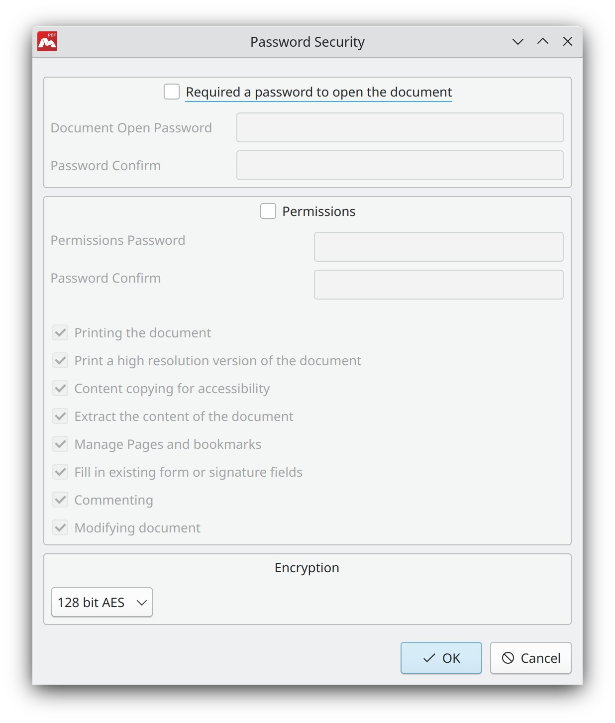 Encrypting PDFs with a Password