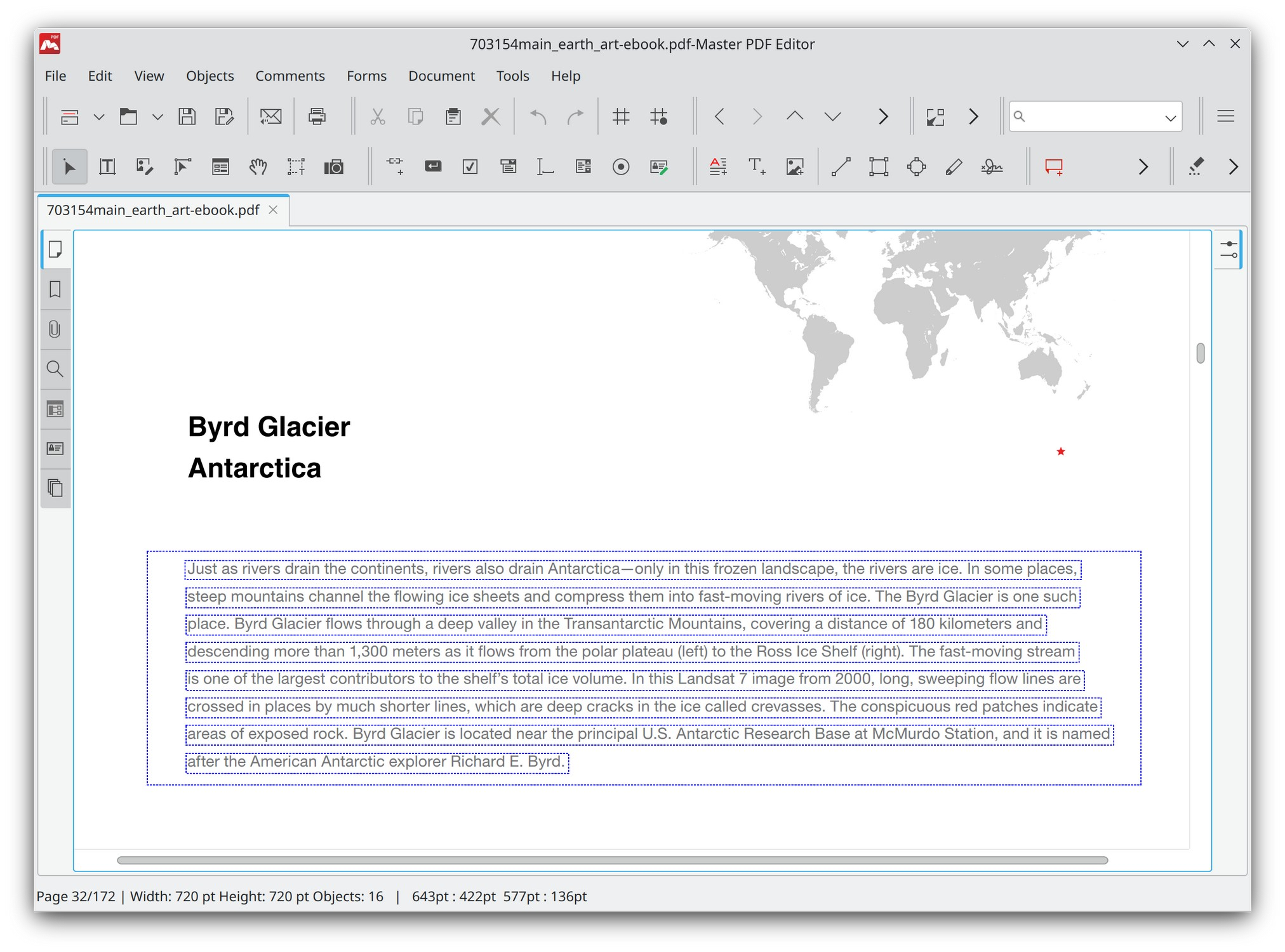 Select multiple objects in Master PDF Editor