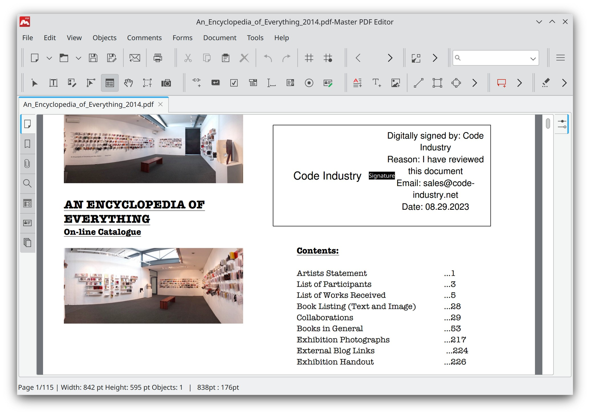 Digital signature in Master PDF Editor
